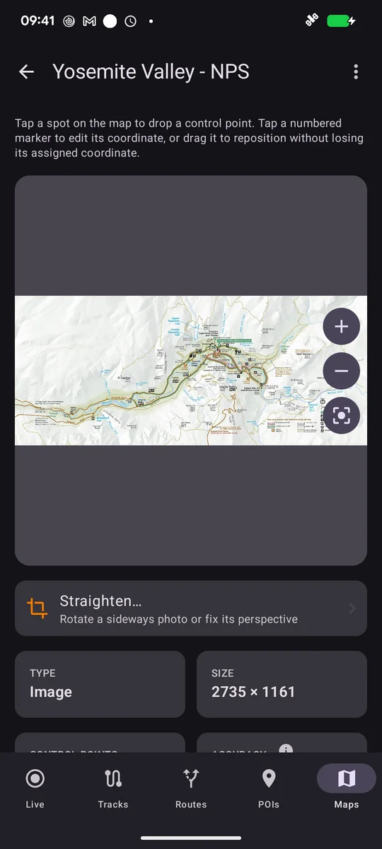 Android: the Yosemite image before control points.