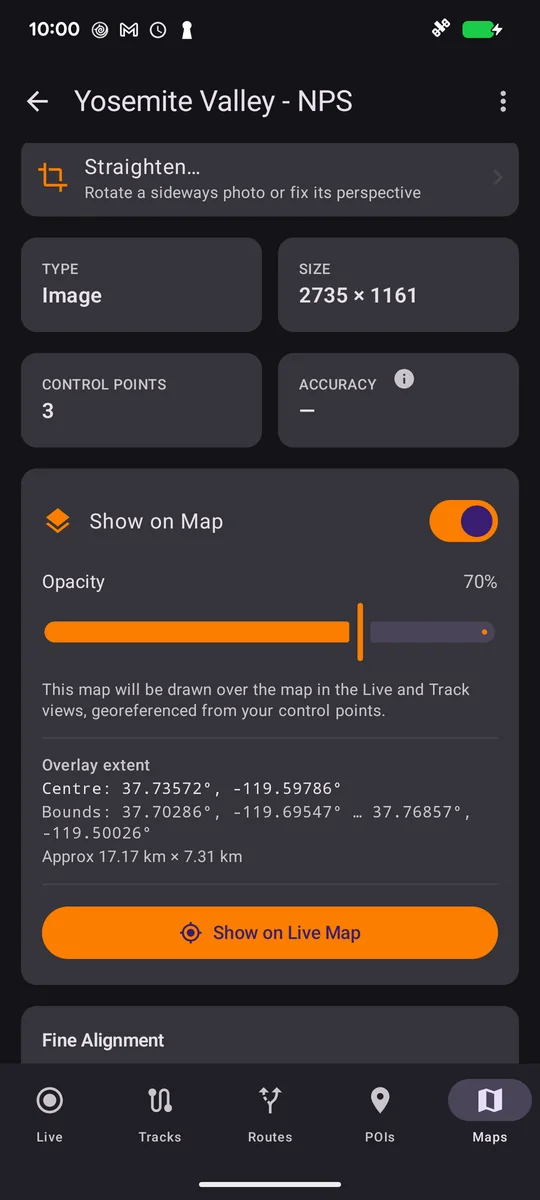Android: overlay visibility and opacity controls.