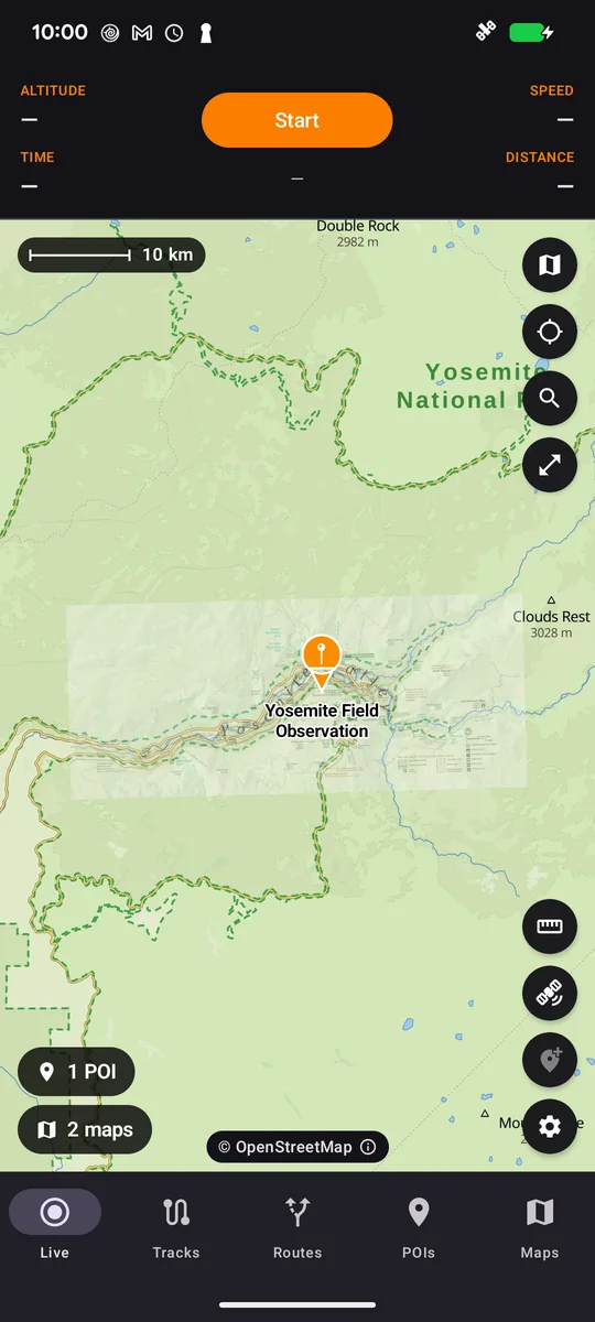 Android: a translucent overlay reveals the basemap.