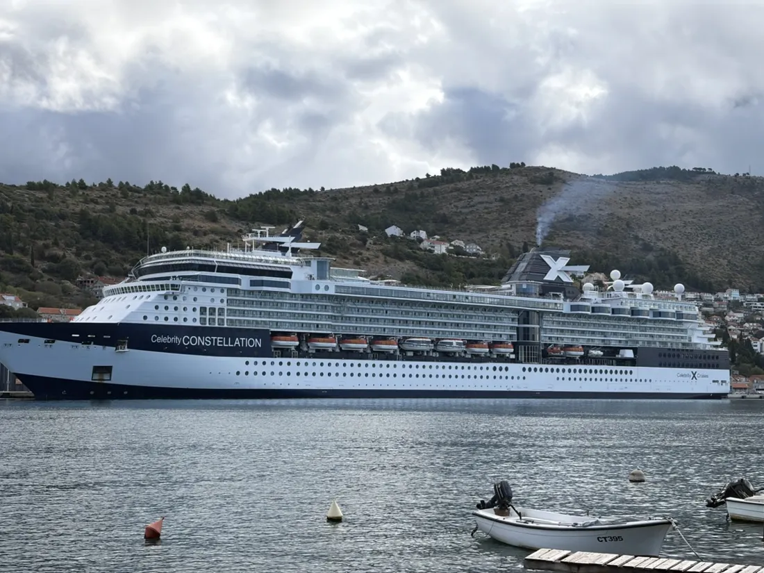 Celebrity Constellation in Gruž harbour, seen across the water from Solitudo